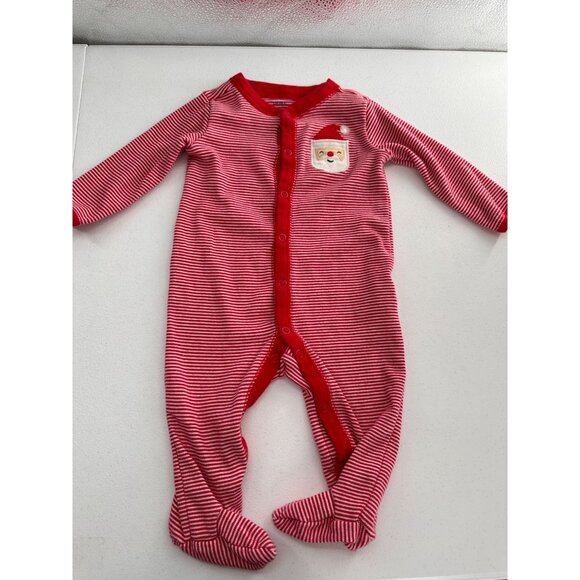 Set Of 3 Carters Baby Girl Holiday-Themed Sleepers 6M Pink Fleece Cotton Footed - Picture 7 of 10